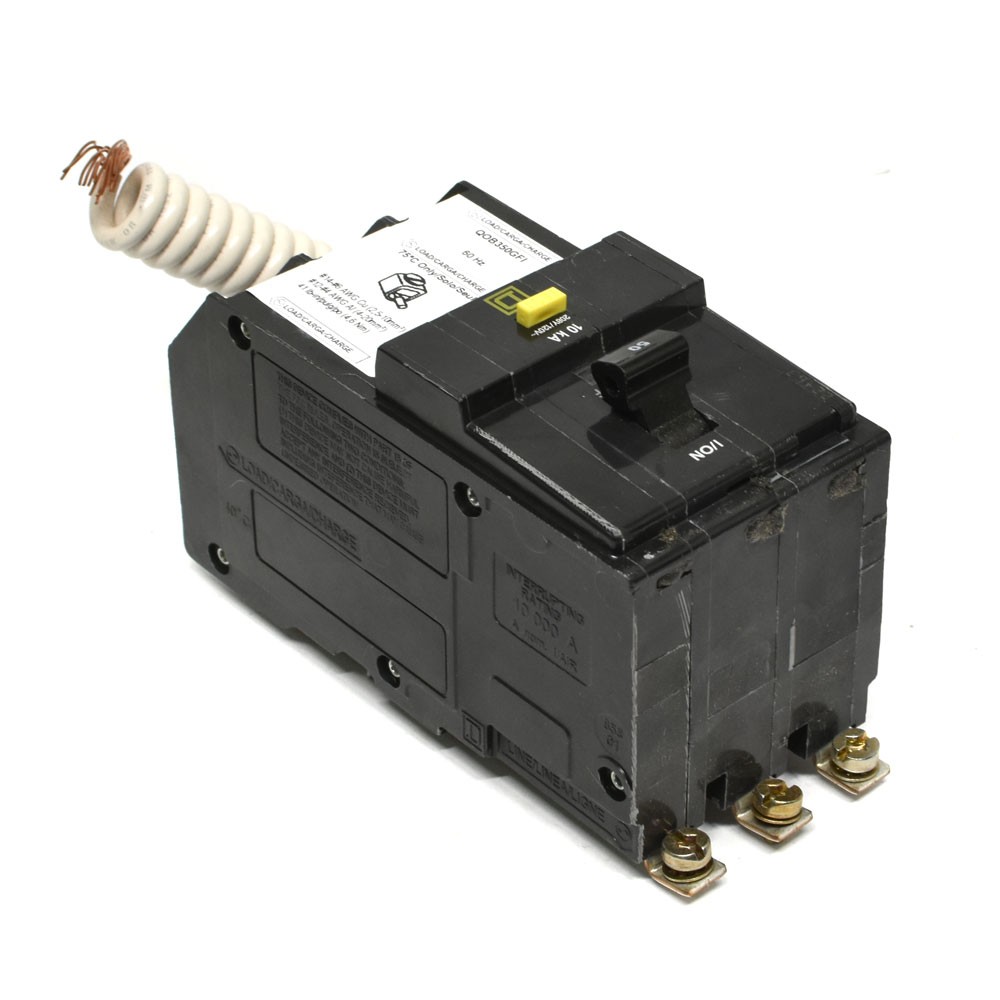 Square D QOB350GFI GFI Circuit Breaker QOB Series 3 Pole 50 Amp 208Y 120VAC 10kA