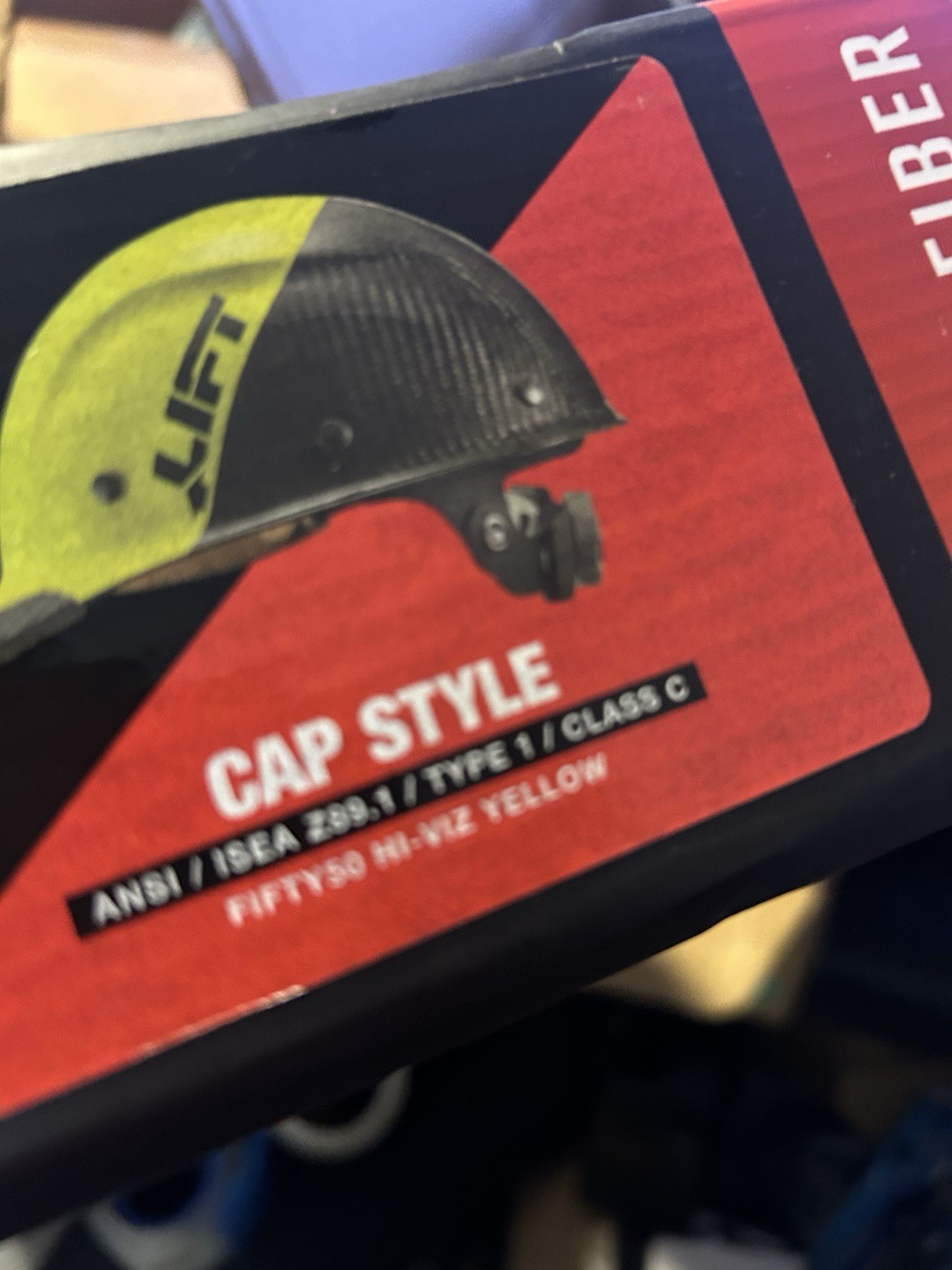 NEW Lift Safety HDF50C19HC DAX Carbon Fiber Full Brim 50-50 Yellow & Black Hat