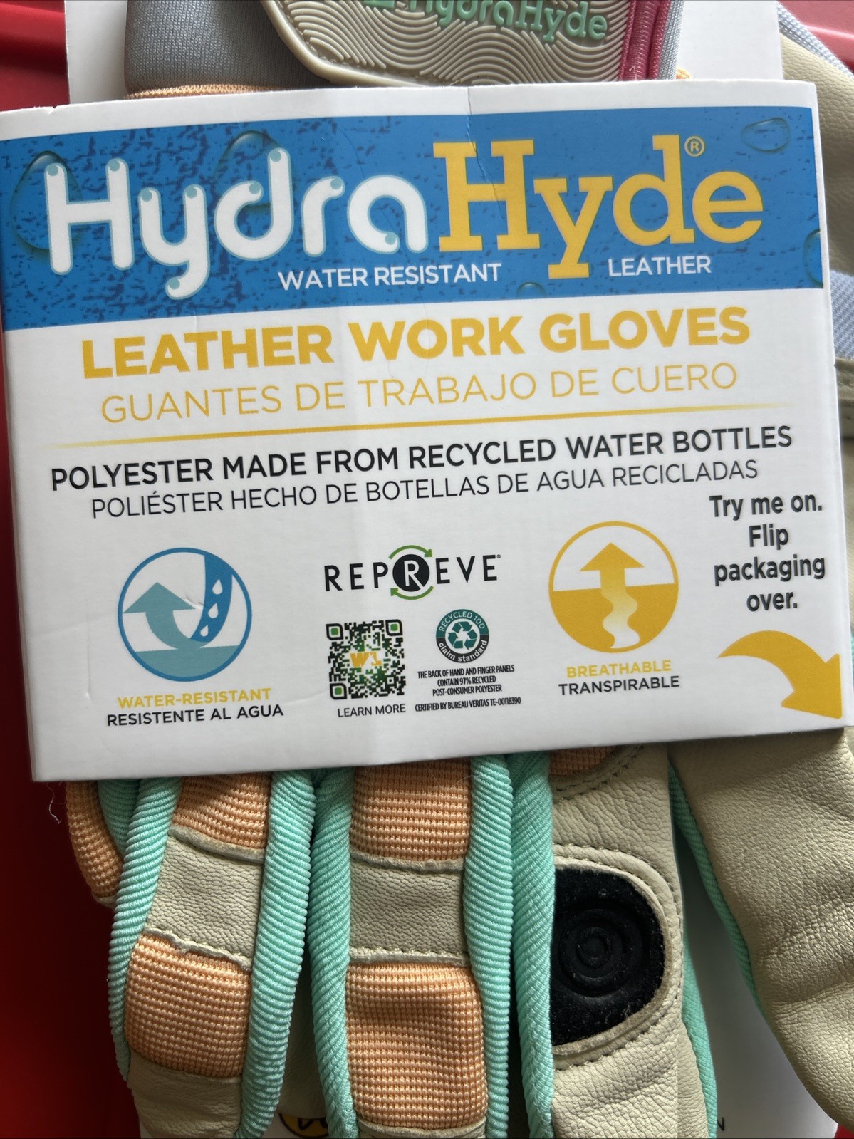 Wells Lamont HydraHyde Women’s Leather Work Goatskin Leather Gloves, 2 Pairs M