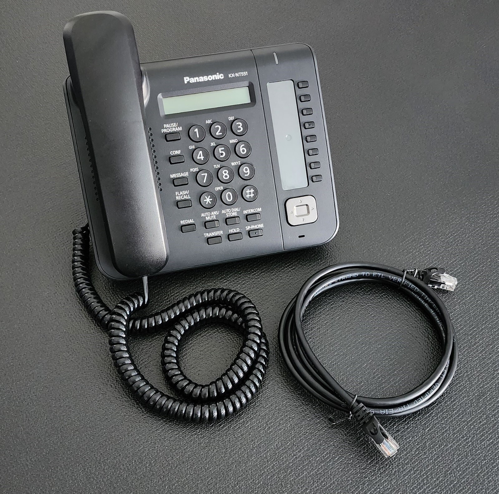 Panasonic KX-NT551 Black Digital Phone Backlit LCD 8 Buttons w/ Free Shipping!