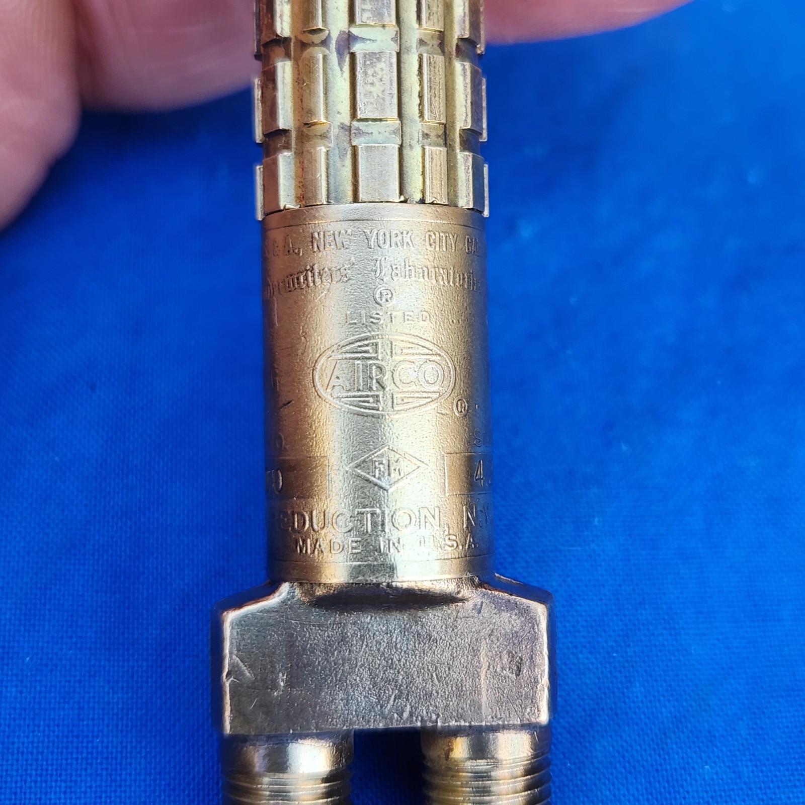 Vintage Airco Style 400 Welding Torch ‘corn cob’ handle w/1490 Style 112-0 Tip