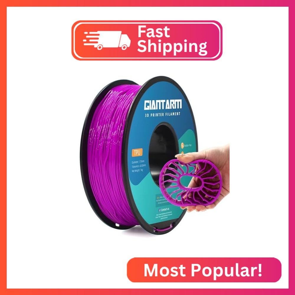 GIANTARM TPU Filament 1.75mm 1Kg(2.2lbs), Purple Filament TPU, 95A Flexible 3D P