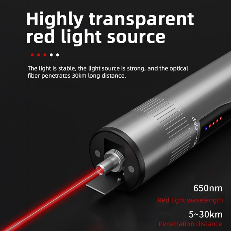 Fiber Optic Visual Fault Locator Rechargeable Green Light Pen for FTTH, FTTB