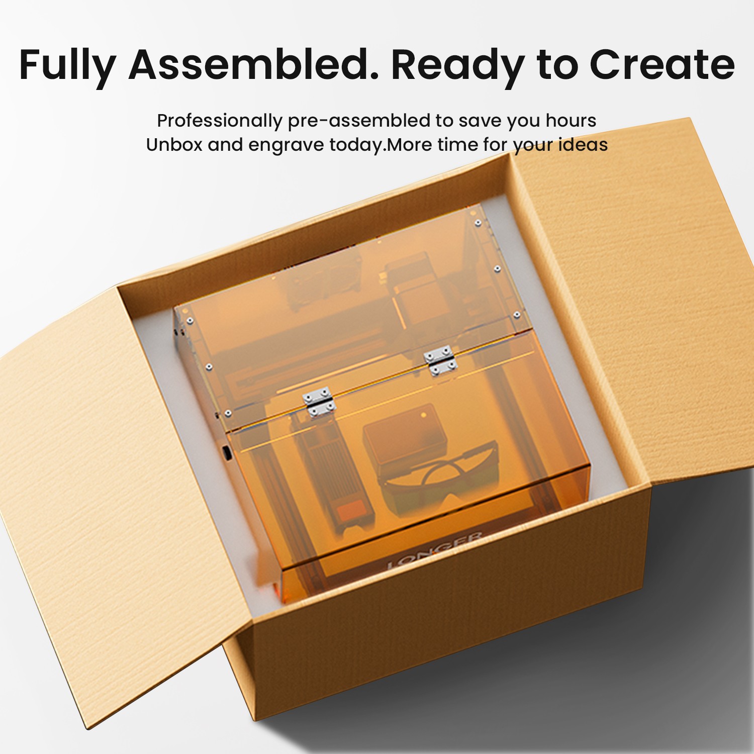 LONGER Ray5 miniS 3.5W Laser Engraver Machine, 12000mm/min, 🔥Free Honeycomb-400
