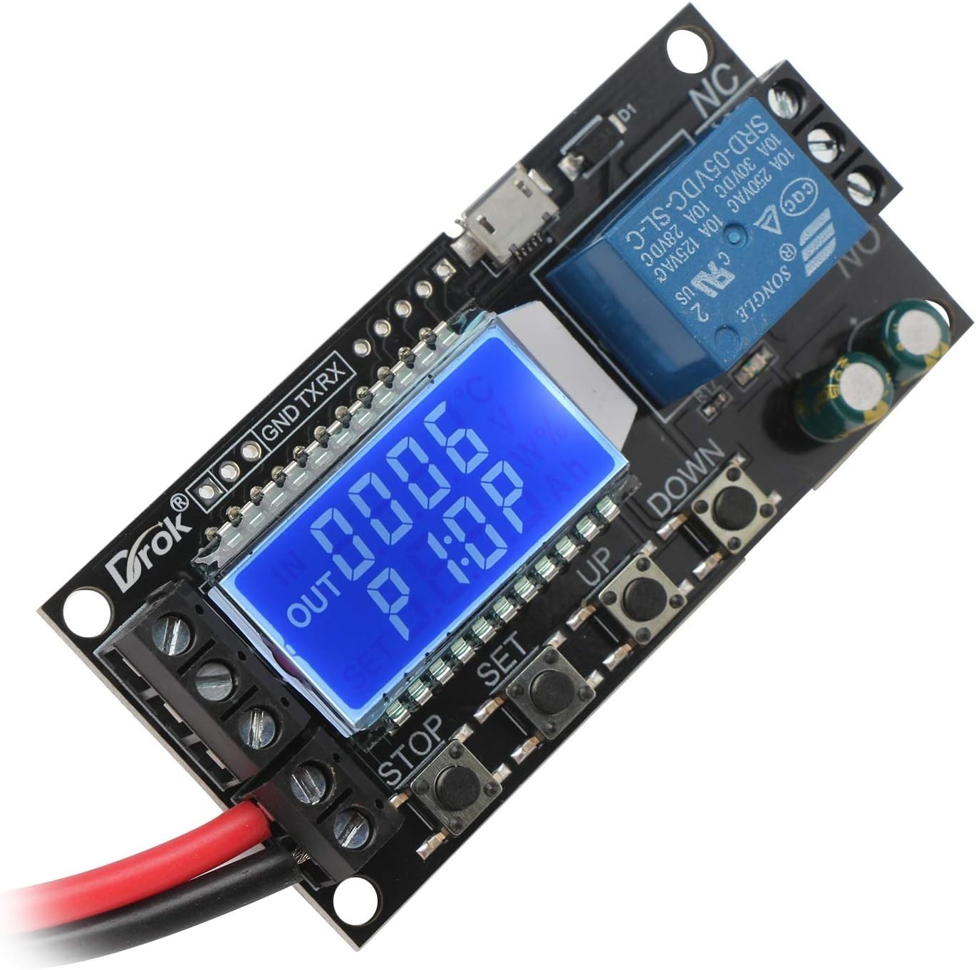 Time Delay Relay, DC 5V/12V/24V Timer Relay Delay-Off Cycle 0.01s-9999mins Ad…