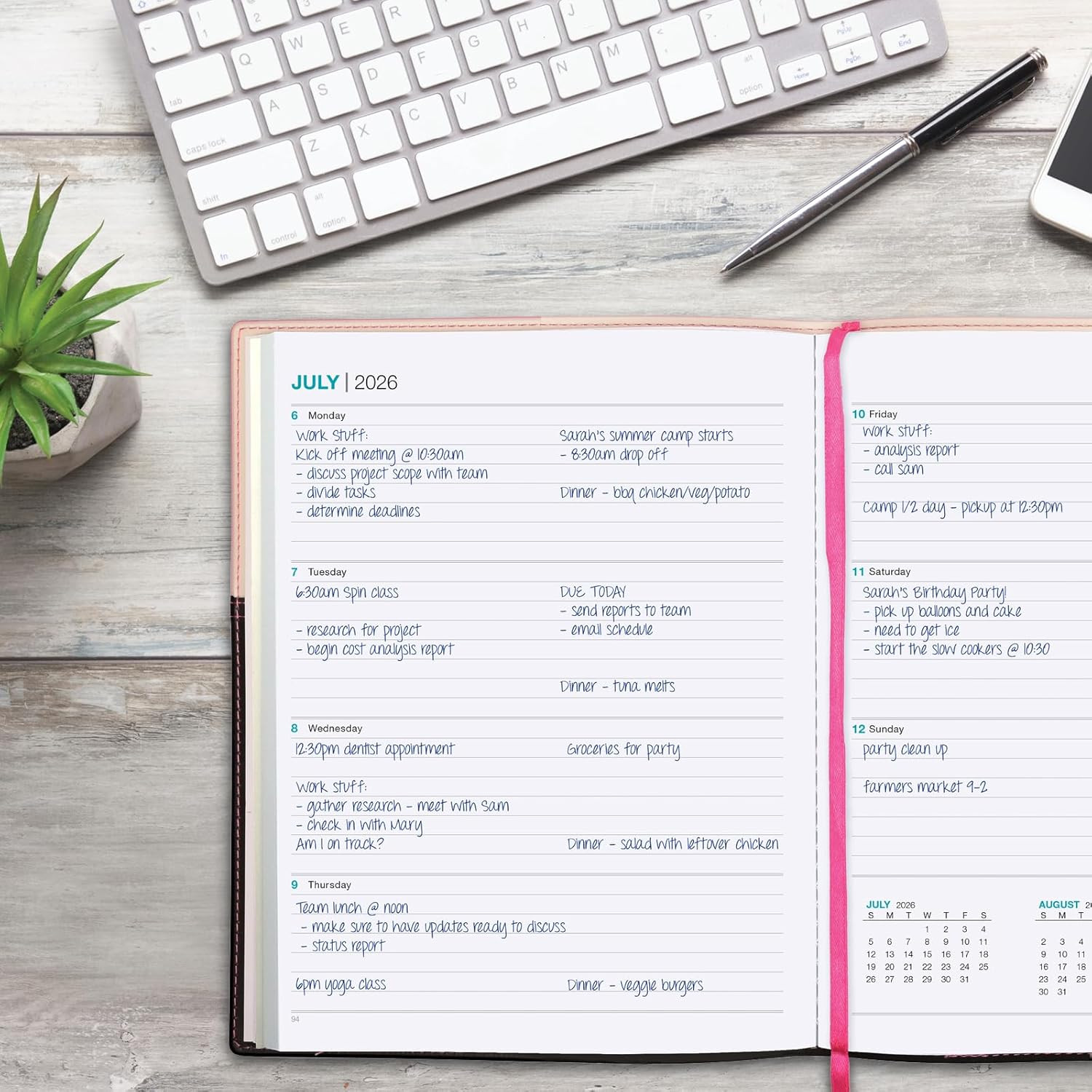 2026 Planner Calendar, 8″x10″ : Includes 14 Months (November 2025 – December 202