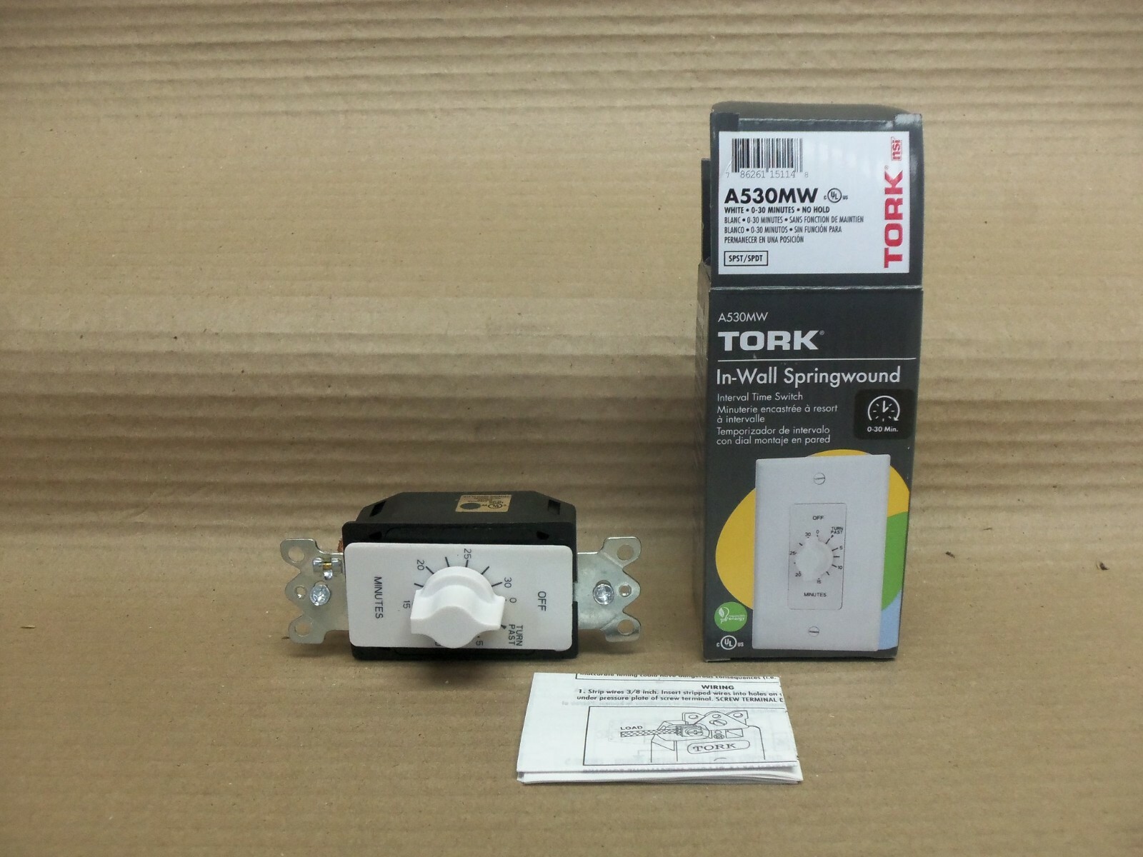 New Tork A530MW Springwound Timer White 0-30 min no hold