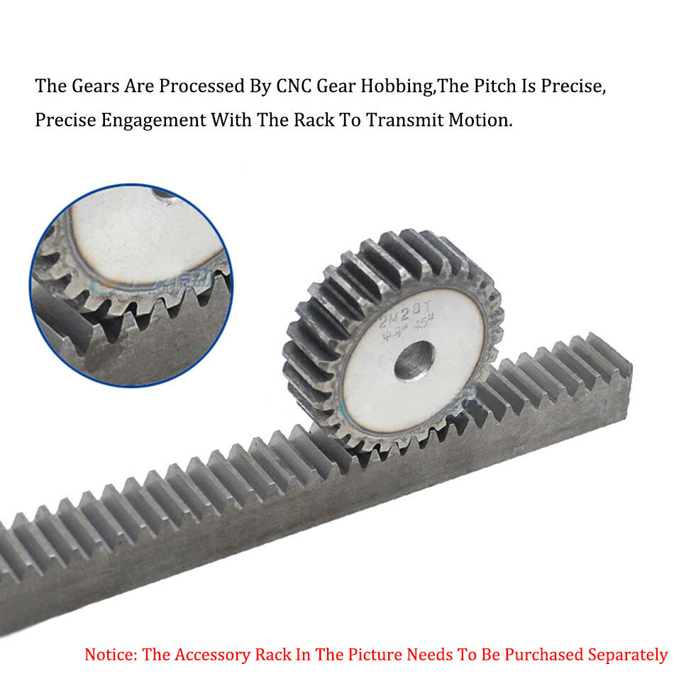 2.5/3/4/5M 45# Steel Spur Gear 10-70 Teeth 30-180mm OD Transmission Gear For CNC