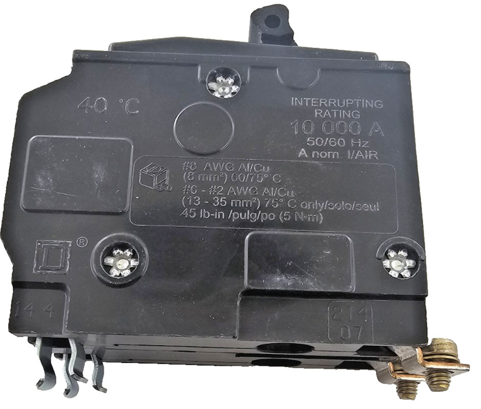 Square D QOB250 Mini Circuit Breaker 2-Pole 50A 120/240VAC 48VDC 50/60Hz 10kA