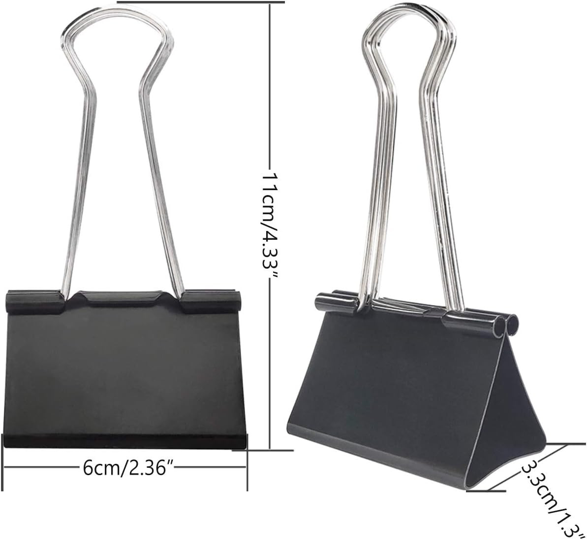 DSTELIN Extra Large Binder Clips 2.4-Inch (12 Pack), Big Paper Clamps for Office