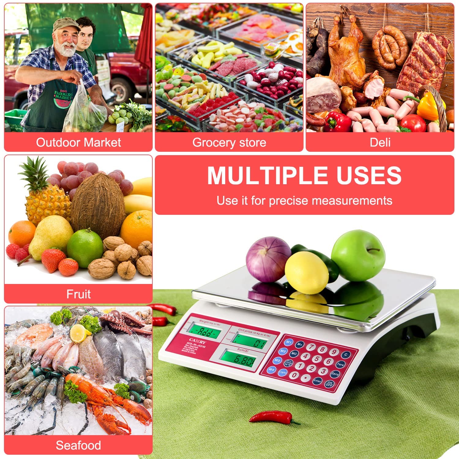 Bascula Informatica De Precios Digital Bascula De Productos Comerciales De 6…