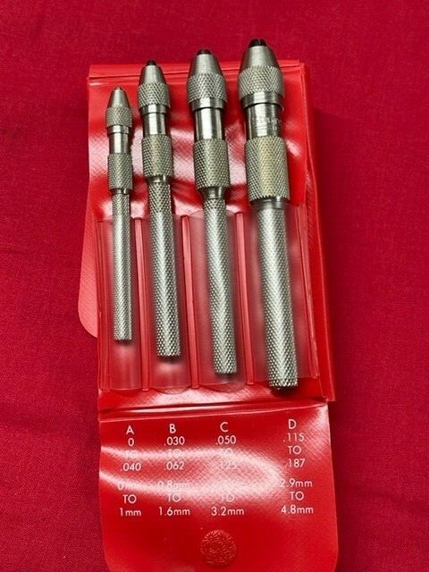 Starrett S162Z Pin Vise Set 0-.187″ (0-4.8mm) Range IN STOCK