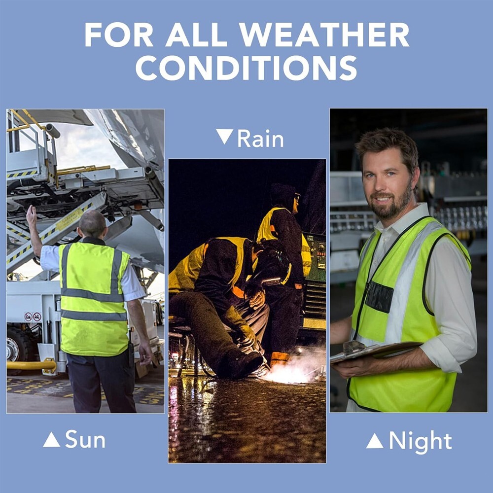 High Visibility Reflective Safety Vest for Men Women Work Construction Vest