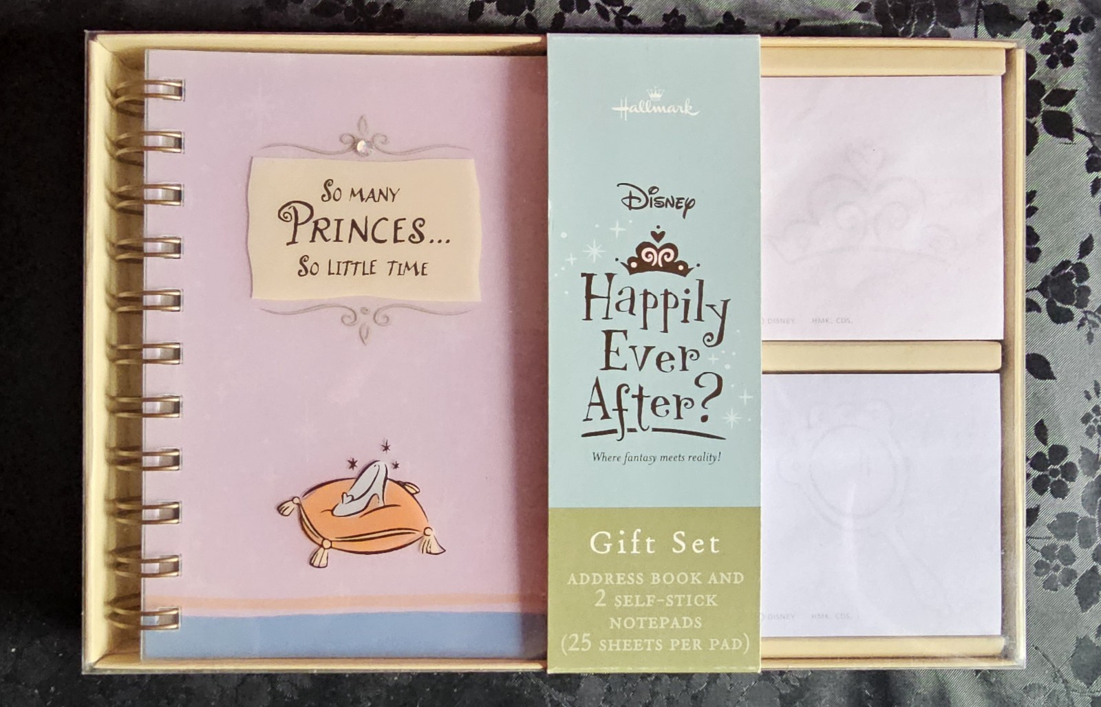 Hallmark Happily Ever After Cinderella Gift Set Address Book, 2 Sticky Pads NIP