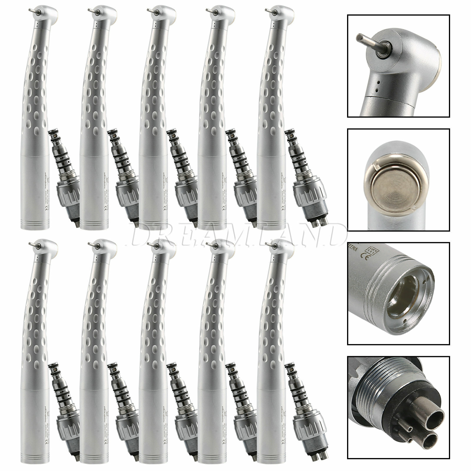 Pack of Dental Fast High Speed Handpiece with 4 Holes Swivel Coupler