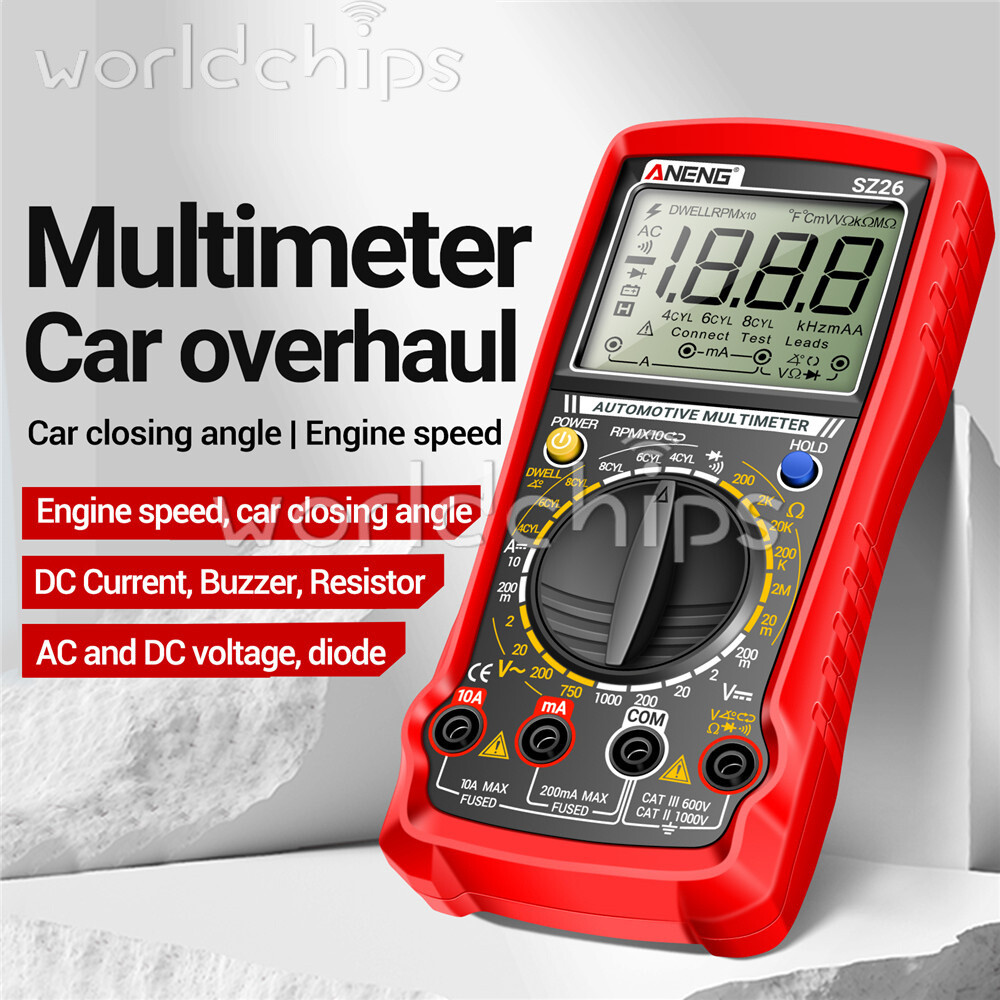 SZ26 Digital Multimeter 0-1000V 1999 Count AC/DC Car Overhaul Diode Resistance