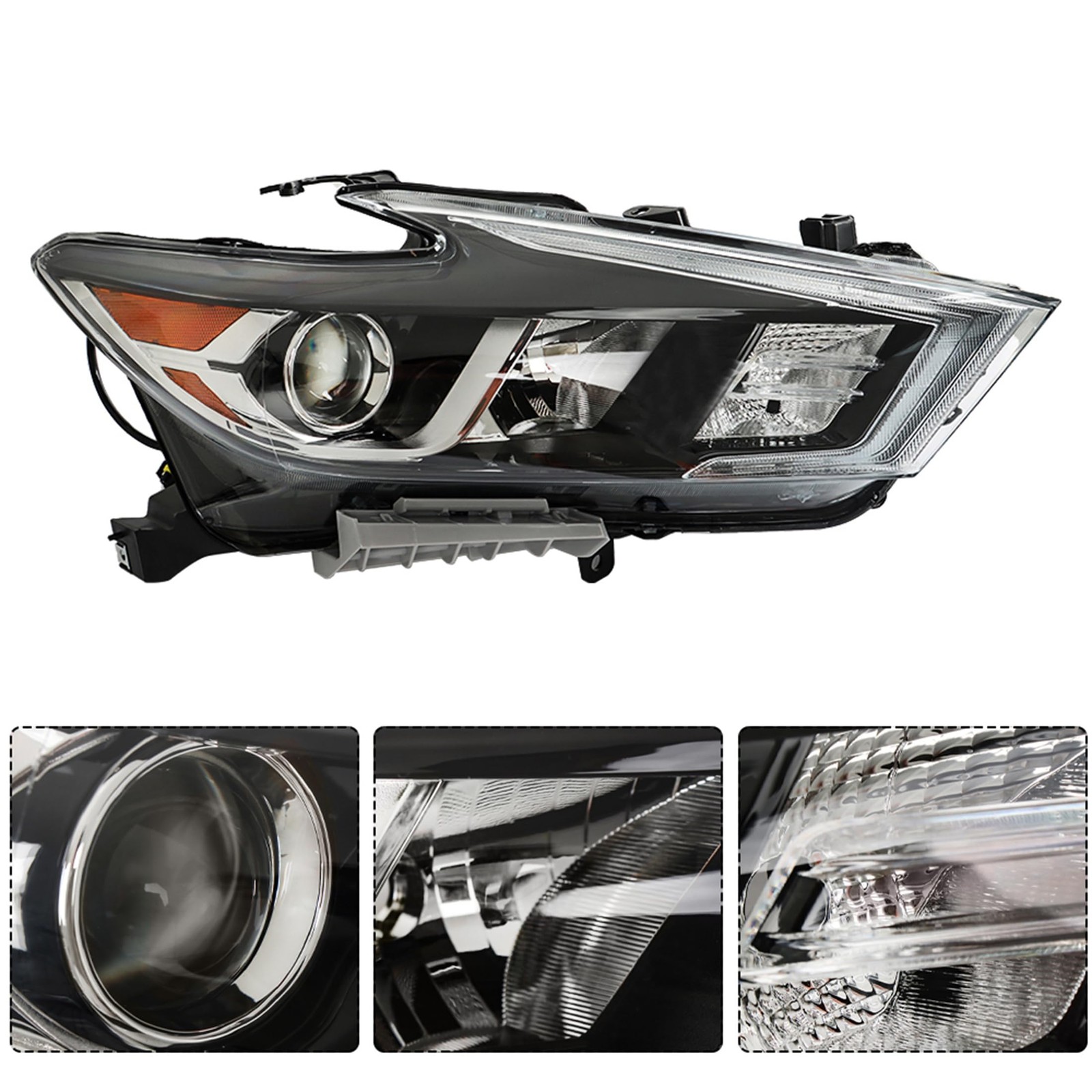 Maxima 2016-2018 Headlight Assembly Black Projector Right Side RH