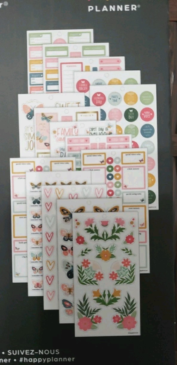 Happy Planner Classic Sticker Sheets Butterflies And Blooms Baby 709 Pieces