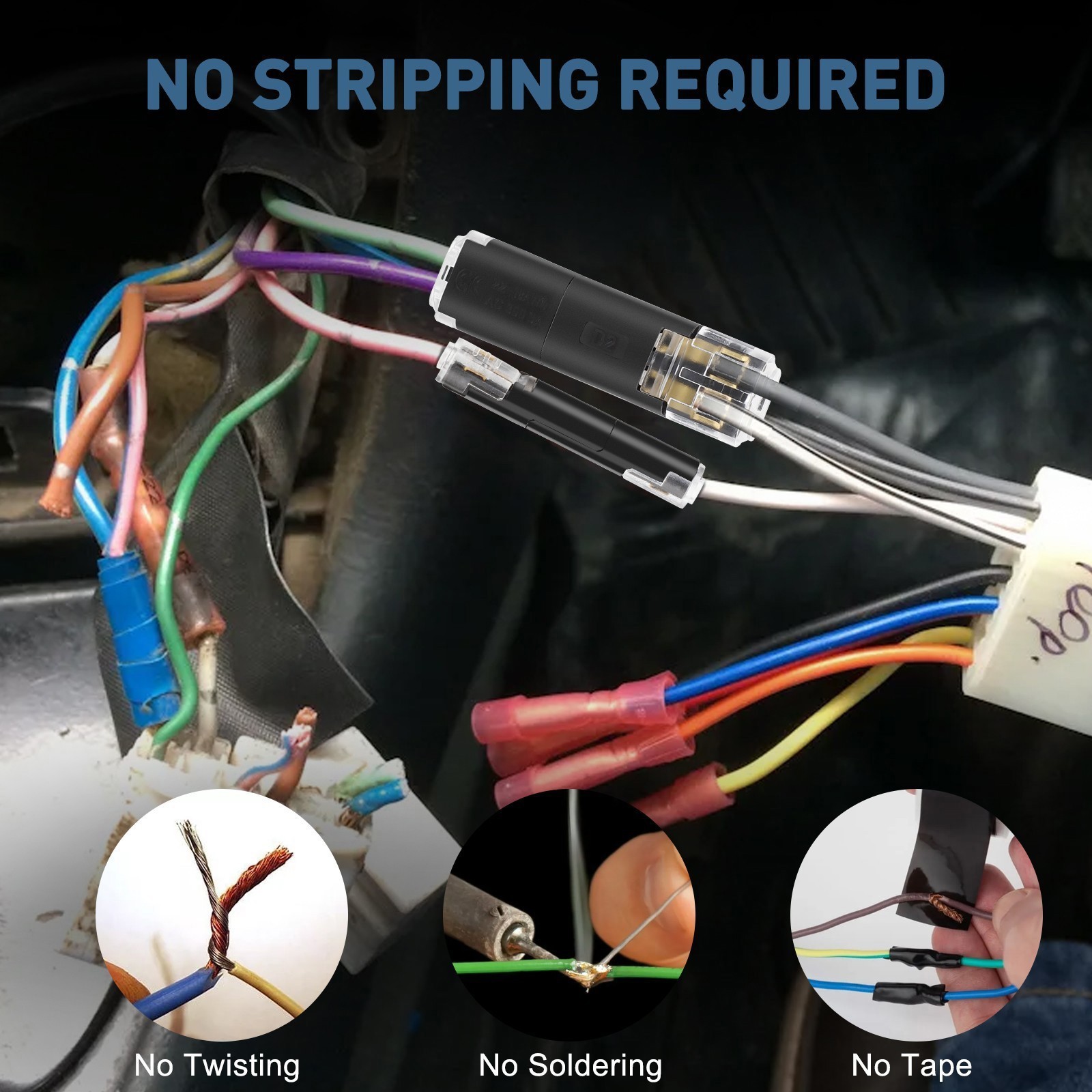 💎80PCS Plug-In Quick Wire Connectors, Reusable Clamp Terminal Blocks for Cables