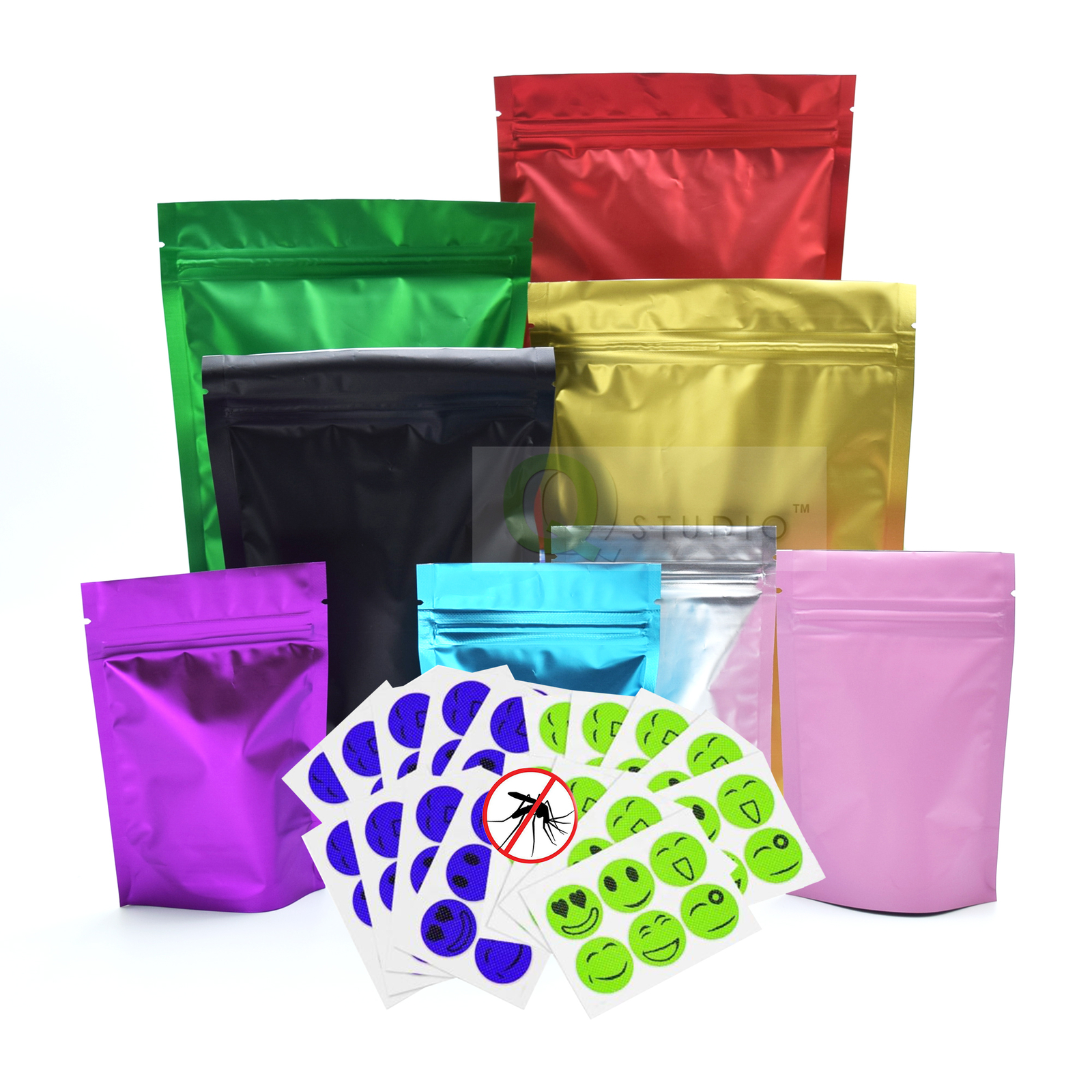 Zip Seal Packaging Bags, Stand Up Mylar Smell Proof Foil Storage Pouches 100/pk