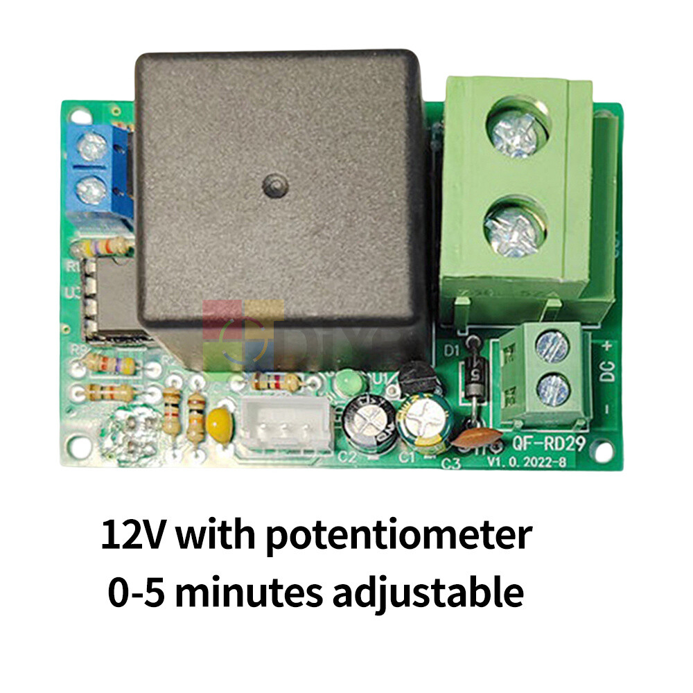 DC 12/24V Time Relay Module Trigger Timer Switch Module with Potentiometer 80A