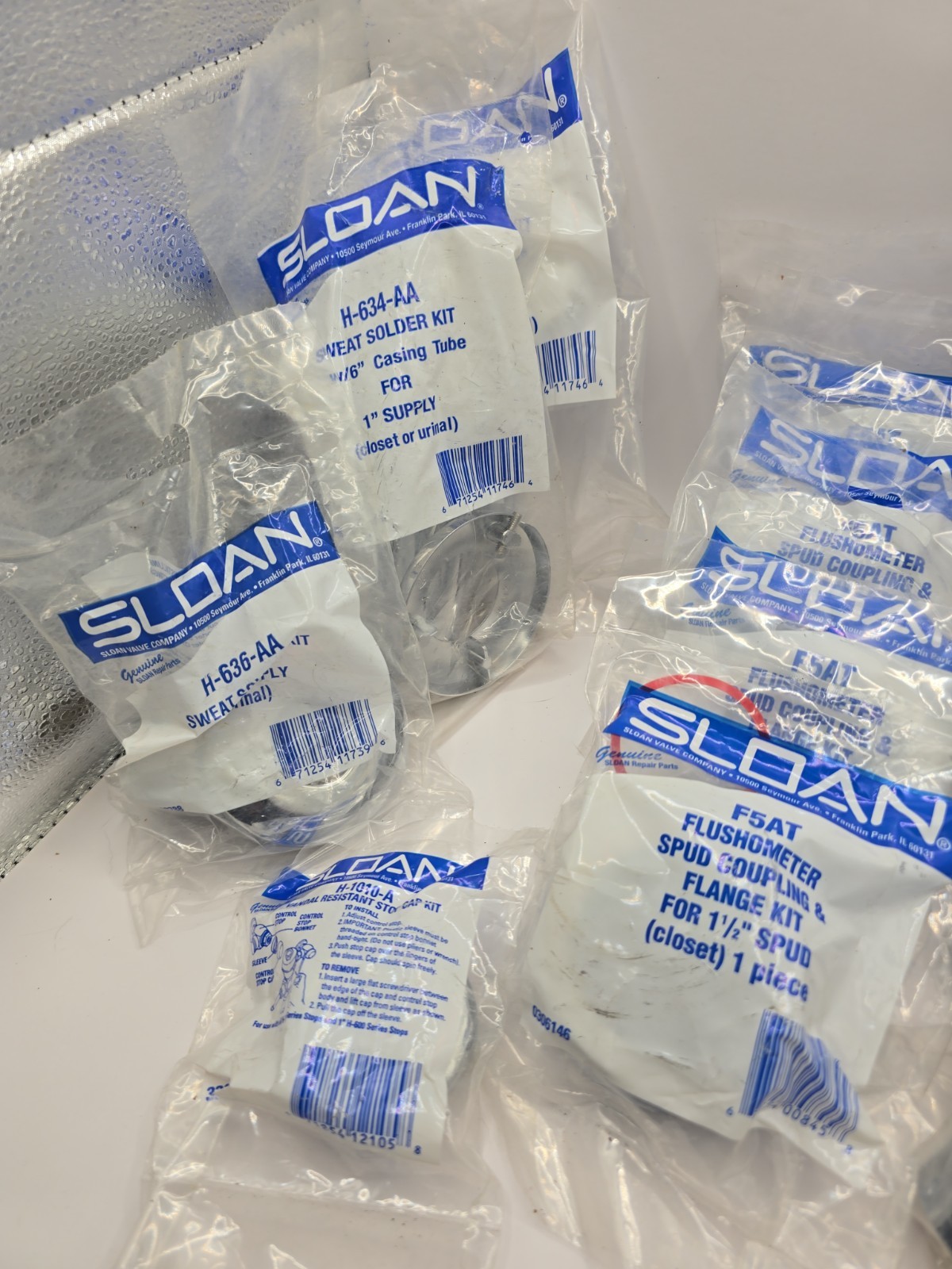 LOT OF 14 Genuine Sloan Flush Valve Repair Parts – New