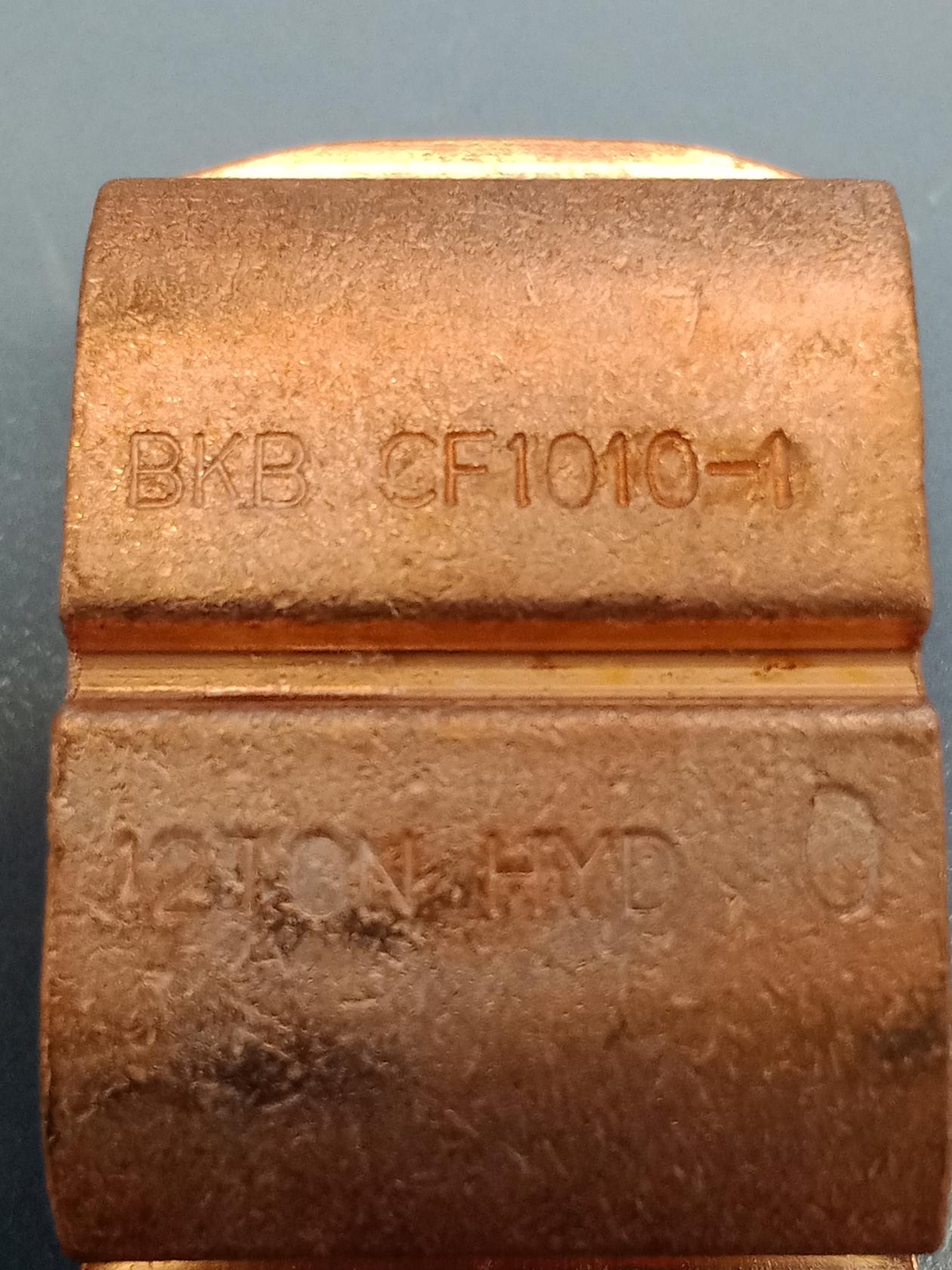 Lot of 5 ABB Blackburn – CF1010-1 Copper Compression Tap Connector1/0-2 AWG