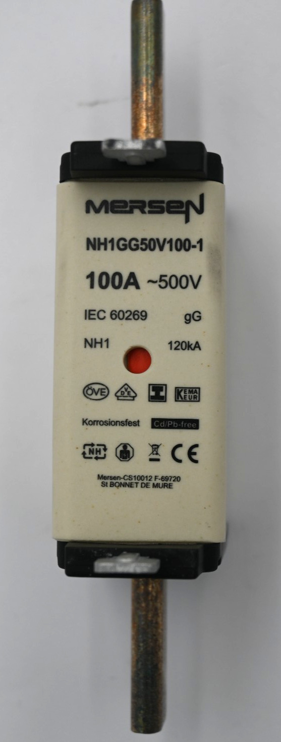 MERSEN NH1GG50V100-1 FUSE 100A~500V W215184 BOX OF 3PCS