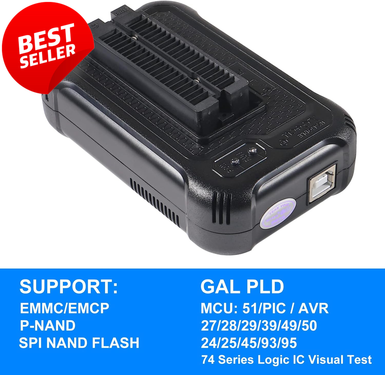 T48 TL866-3G Programmer for EPROM MCU SPI NOR NAND Flash EMMC IC Tester US