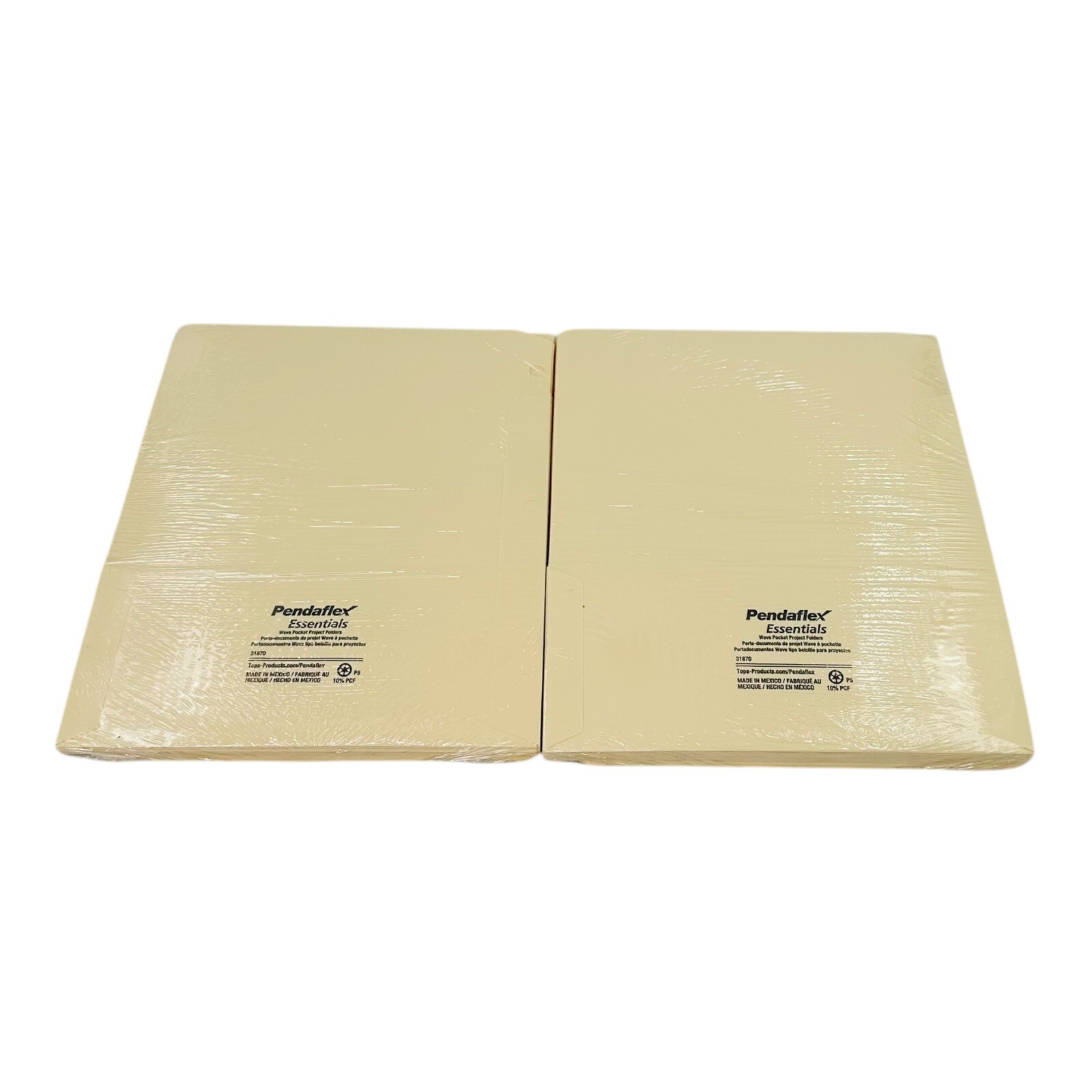 30 Count Pendaflex Slash Jackets 3-Hole Punched Letter Size Manila