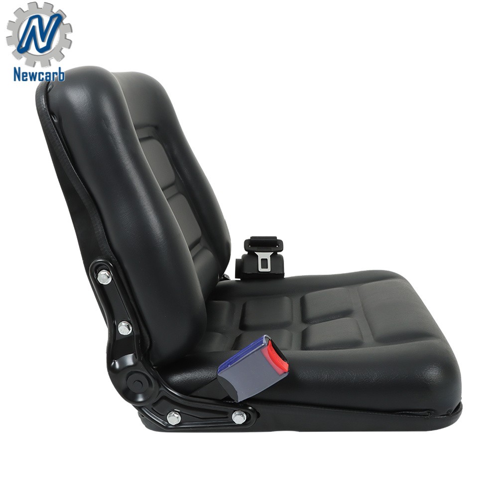 Forklift Seat Fold Down Tractor Seat Universal Adjustable Back & Seatbelt Switch