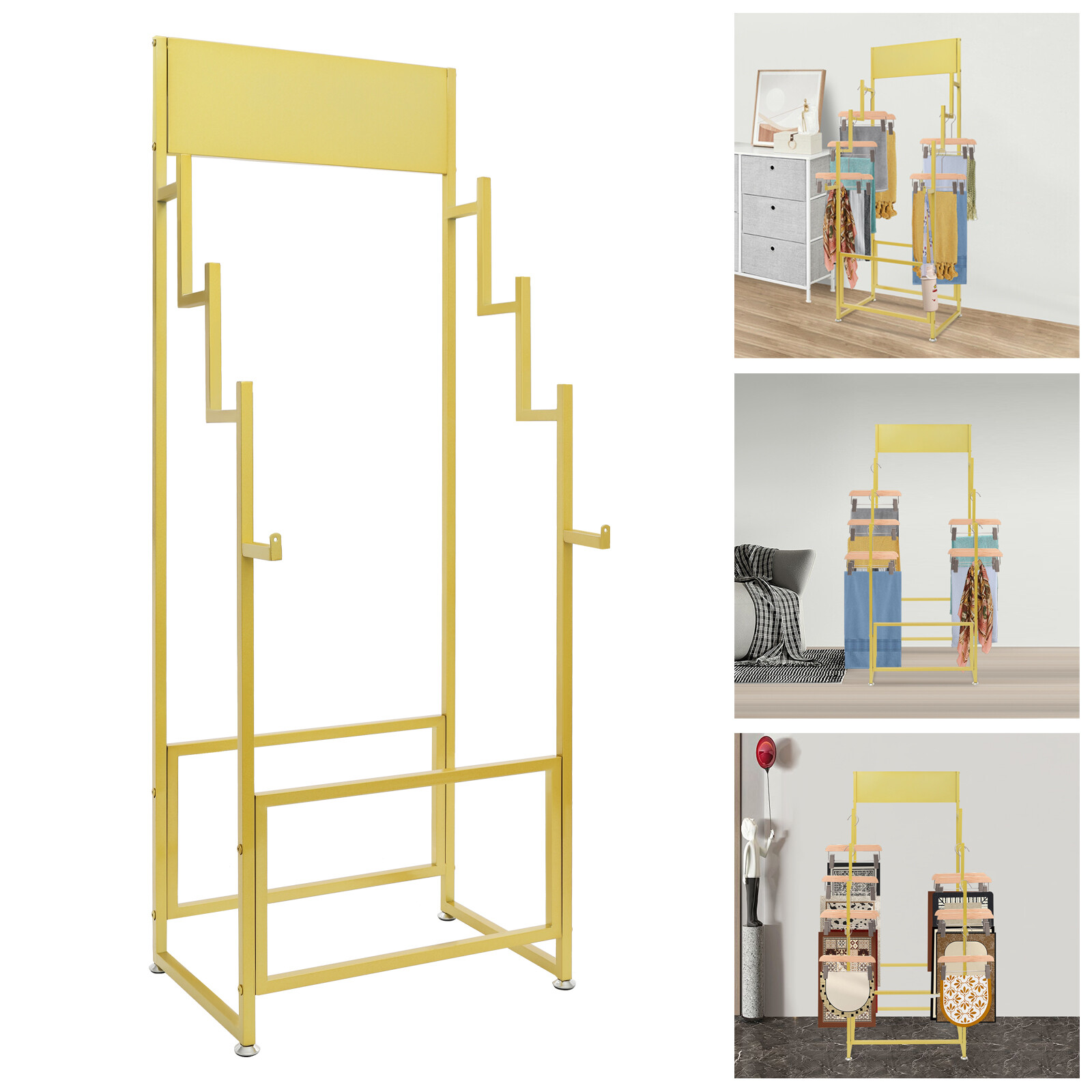 Carpet Display Rack Floor Standing Carpet Display Stand Commercial Organizer New