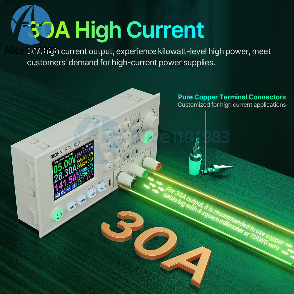 RD6030 RD6030W 60V 30A Digital Display Adjustable DC Regulated Power Supply