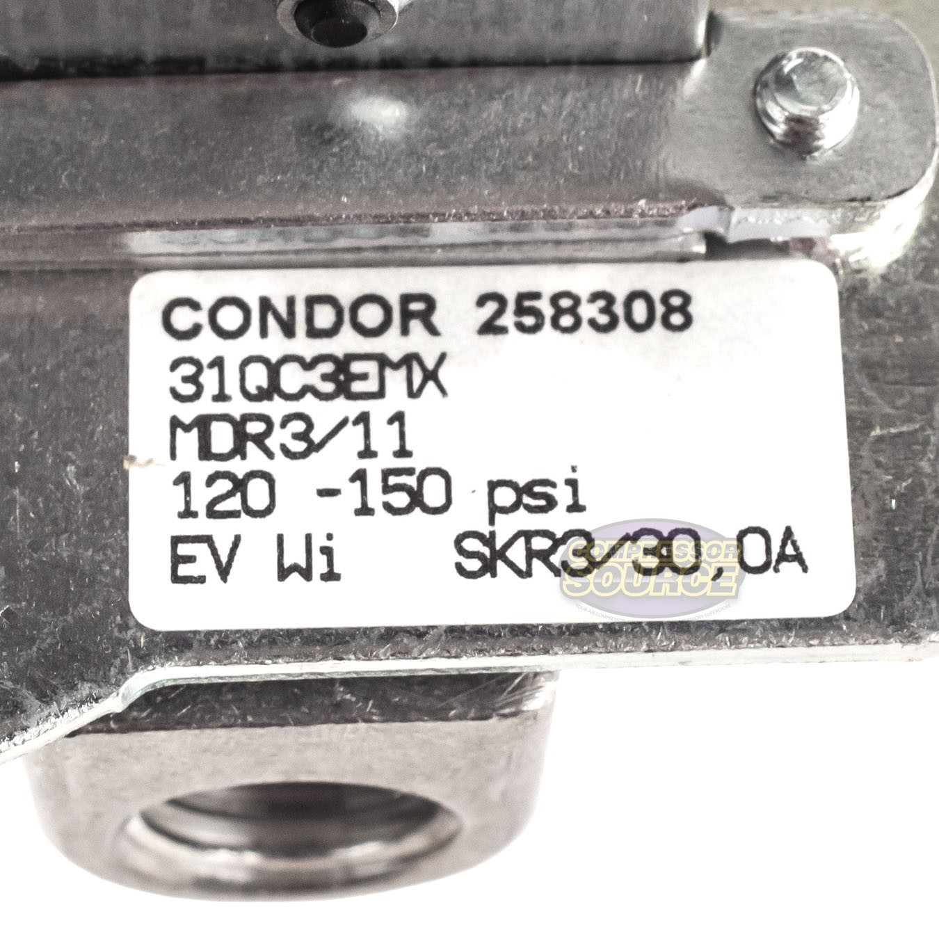 Condor MDR3/11 120-150 PSI 4 Port Pressure Switch Adjustable Overload 1/4″ FNPT