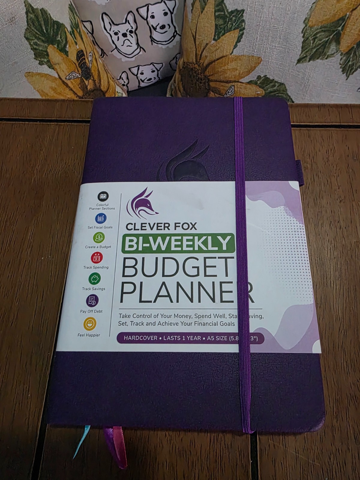 Clever Fox Bi-Weekly Budget Planner A5 Size Purple