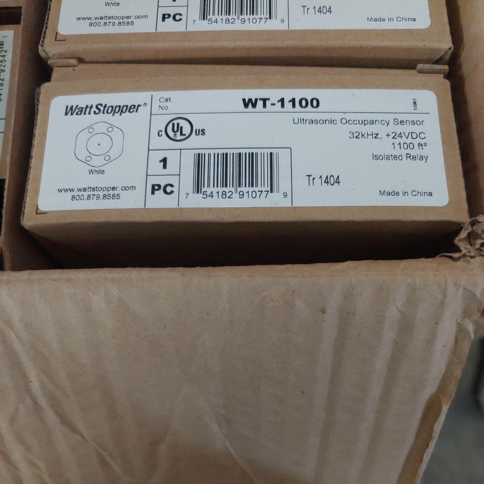 WT-1100 WT1100 32KHZ 24VDC 1100FT2 ISOLATED RELAY WATTSTOPPER ULTRASONIC SENSOR