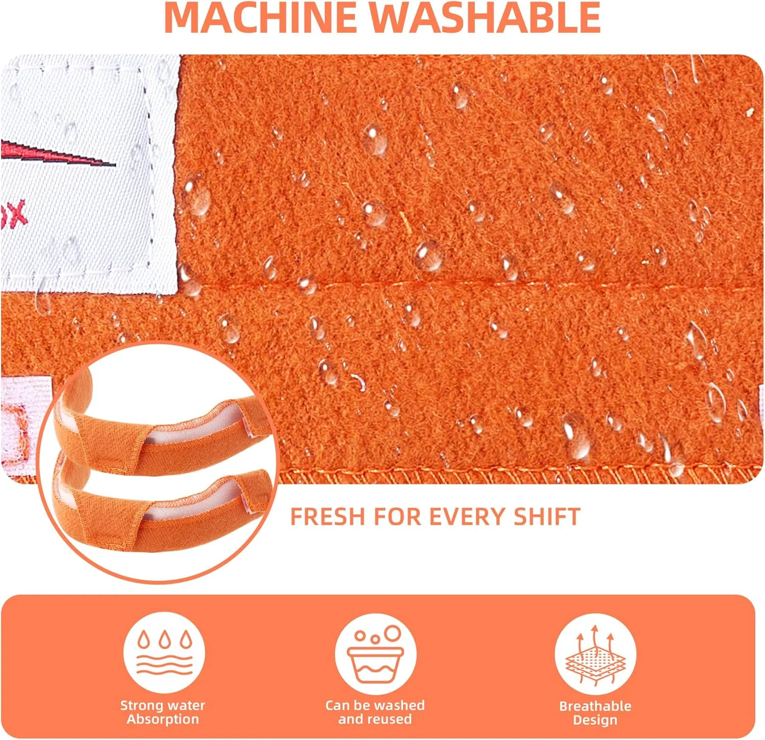 Hard Hat Sweat Band with Liners. Hardhat Band Liner That Keeps You Cool & Dry, W