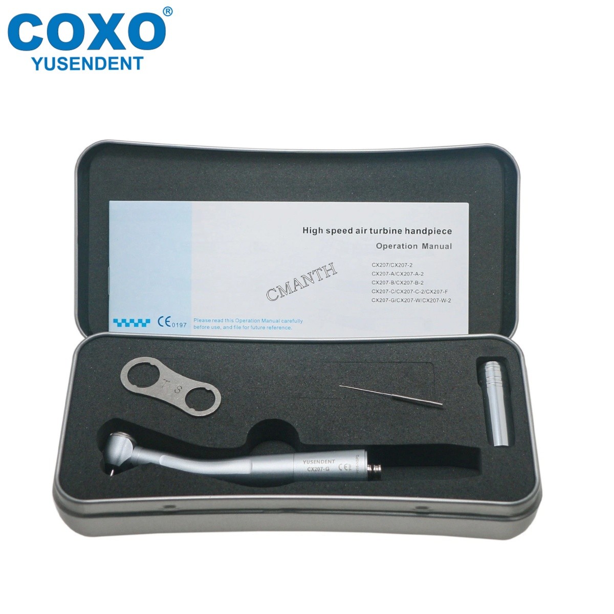 COXO CX207-G Dental Turbine Fiber Optic High Speed Handpiece LED Coupler 6 Hole