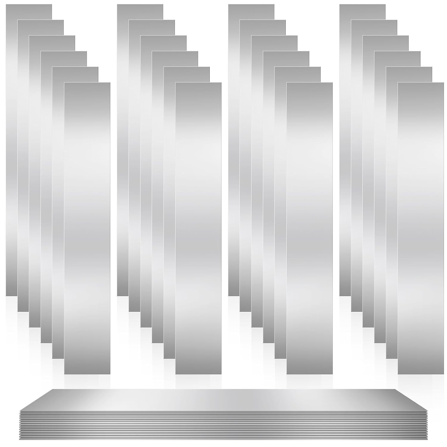 24 Pcs 304 Stainless Steel Strips Shim Stock Metal Shims 1″ Width X 6″ Length As