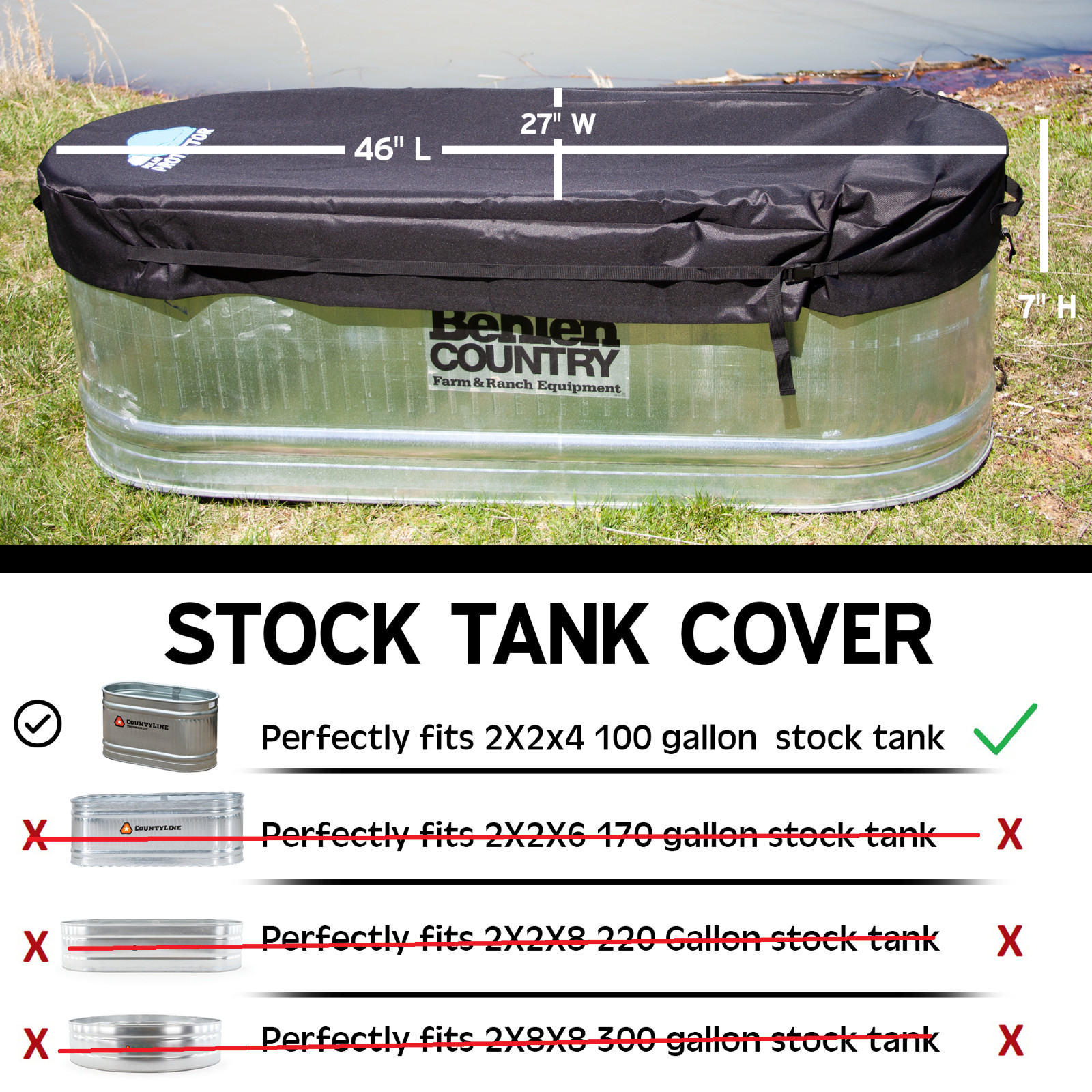 2X2X4 Galvanized Stock Tank Cover Ice Water Therapy Ice Bath Cover Waterproof