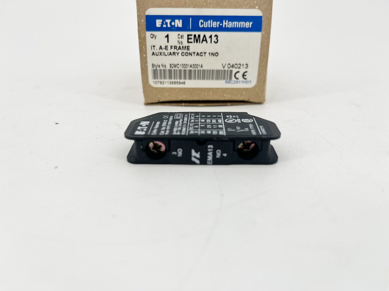 New Eaton Cutler-Hammer EMA13 Auxiliary Contact A-E Frame 1NO