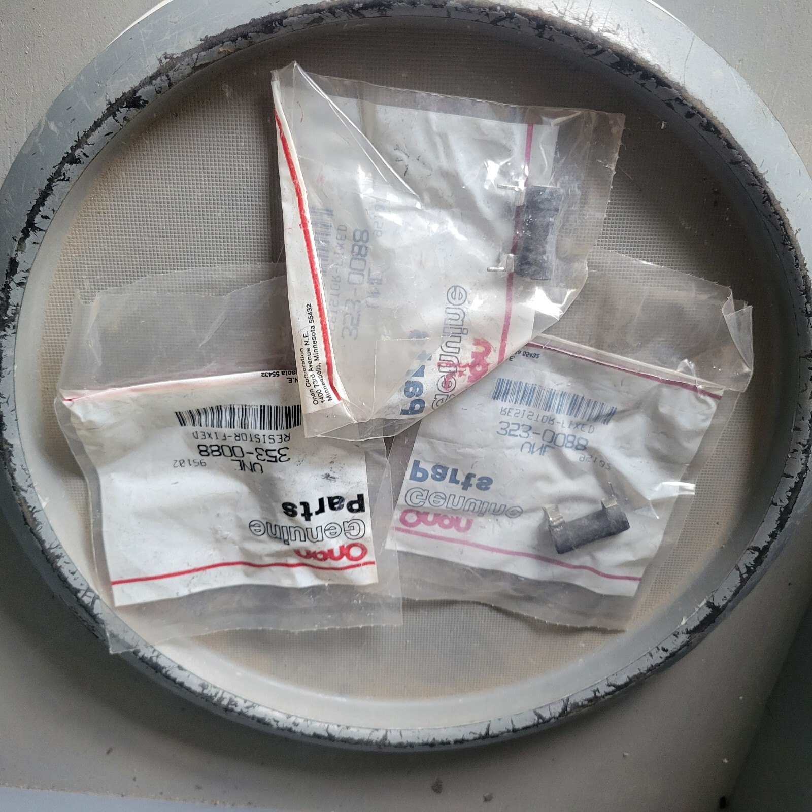 Lot of 3 Onan Fixed Resistor, 353-0088