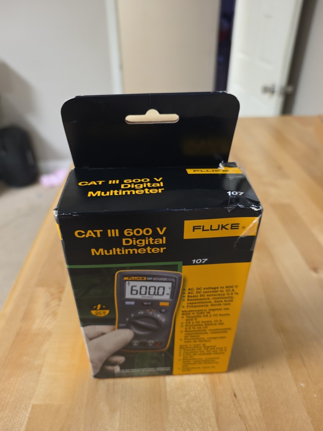 Fluke 107 ESP AC DC Current Handheld Digital Multimeter – Gray C9