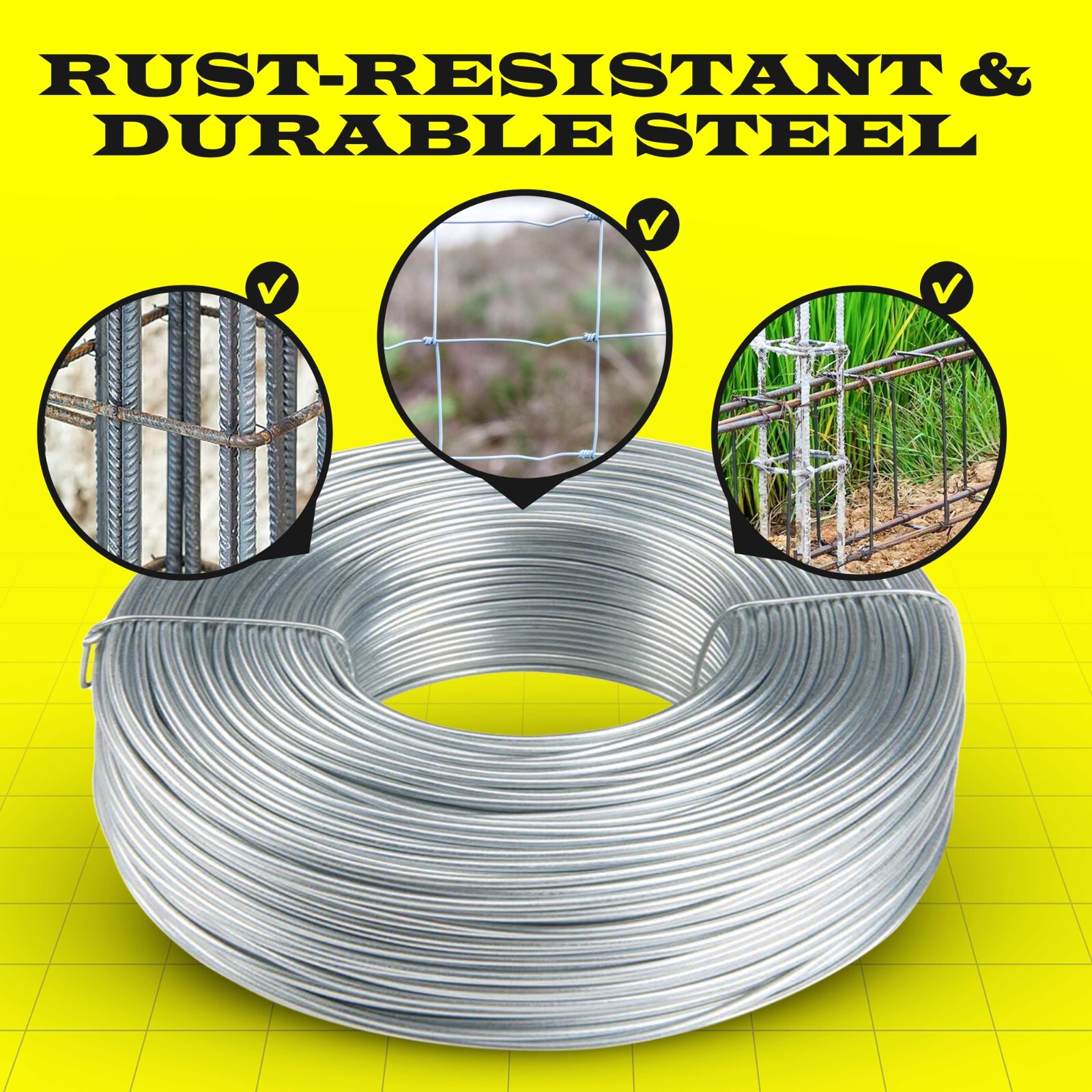 Galvanized Tie Wire, 16 Gage Soft Annealed, 3.5lb Rolls 1 – 100 Qty SIMBA STEEL