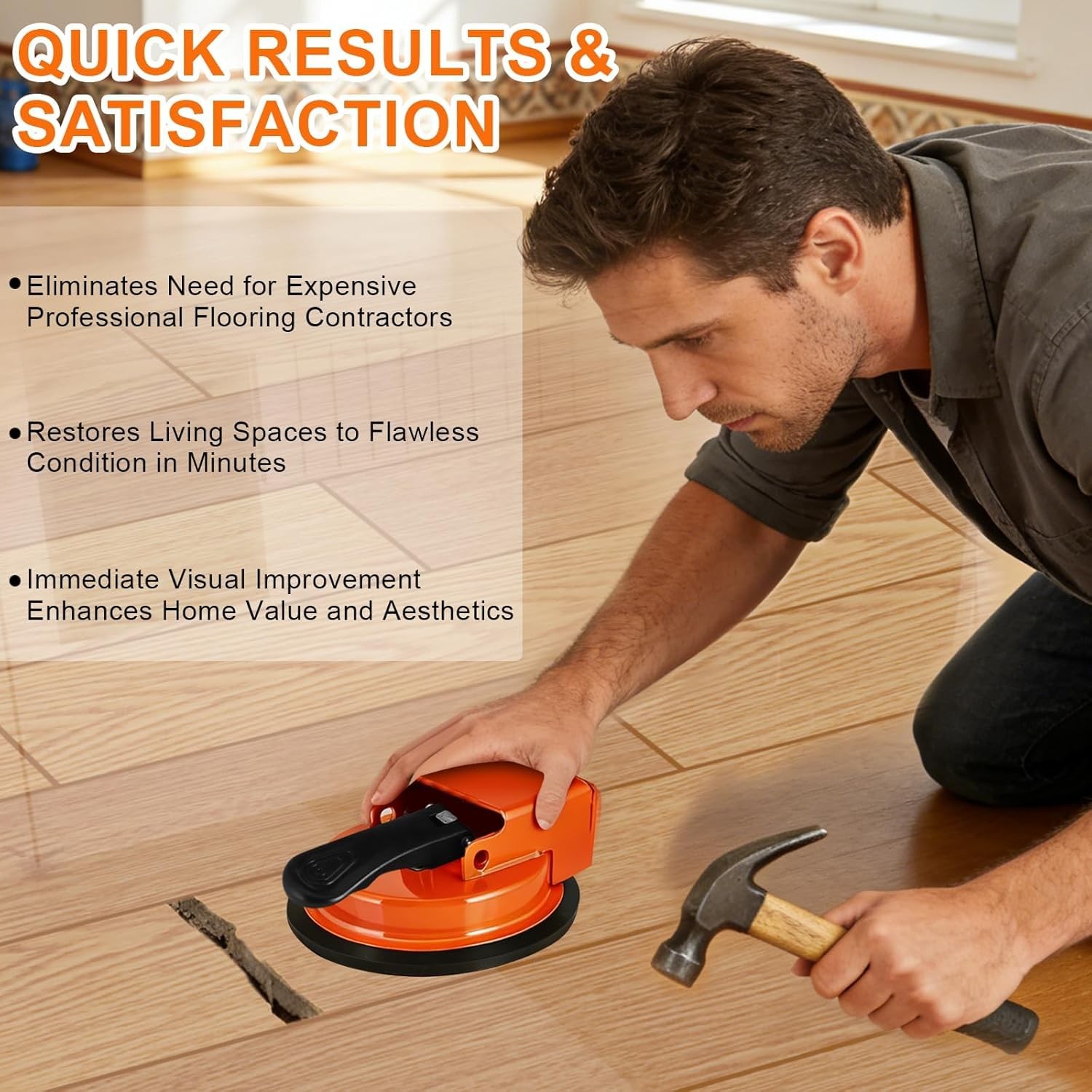 Holriaye Floor Gap 5.51 inches diameter, 4.25 x 4.72 x 1.57 inches, Orange