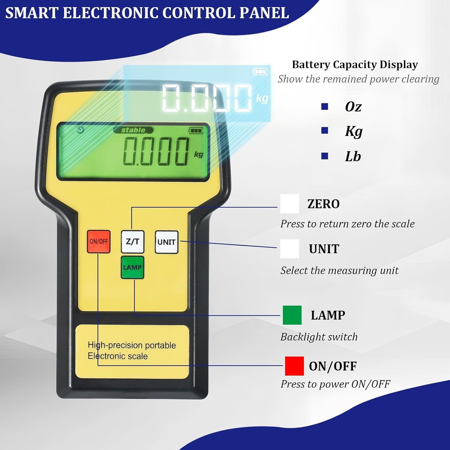 Balanza electrónica digital de carga de refrigerante de 220 lb con estuche portá
