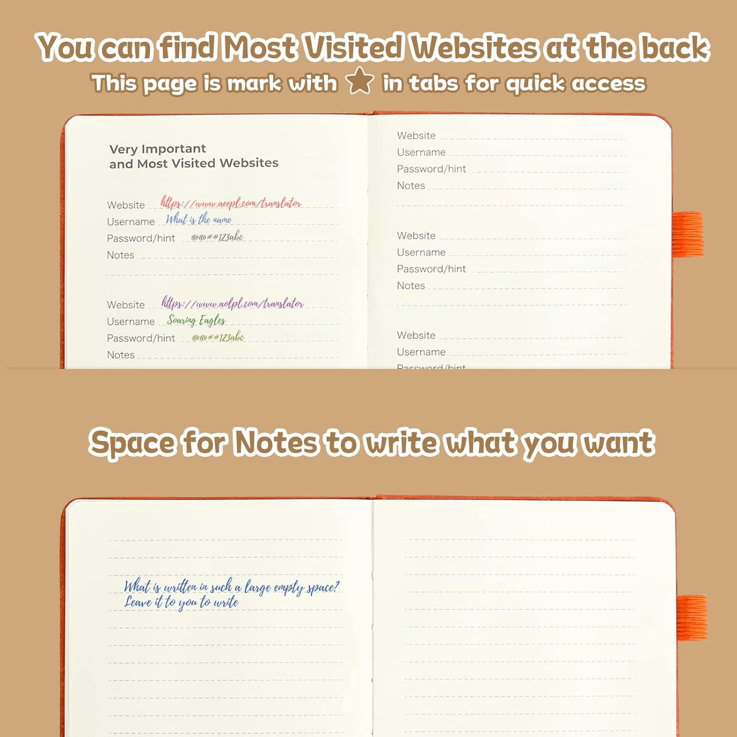 Password Book with Alphabetical Tabs – Small Password Keeper Book (5.6 * 4.3 In)