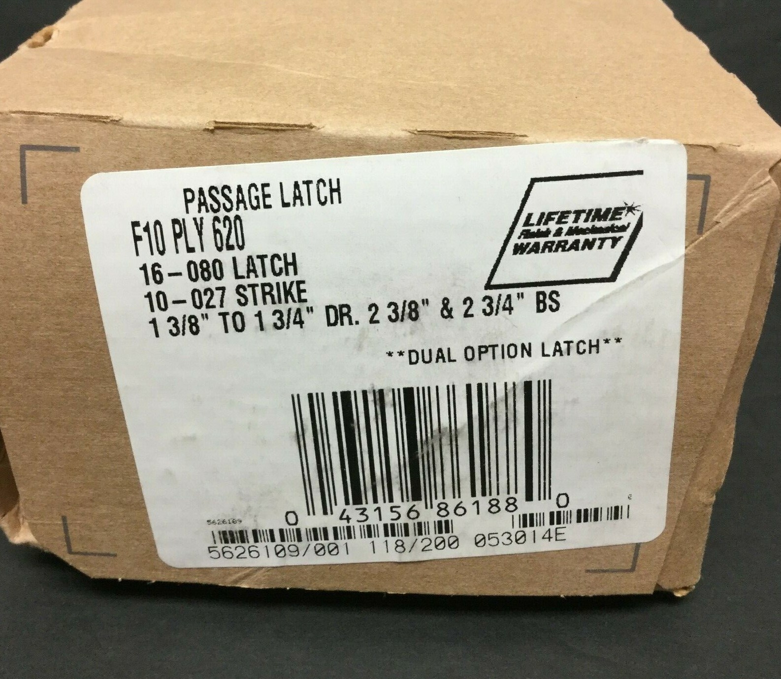 Schlage Plymouth Passage Latch Door Handle Knob, F10 PLY 620 Antique Pewter