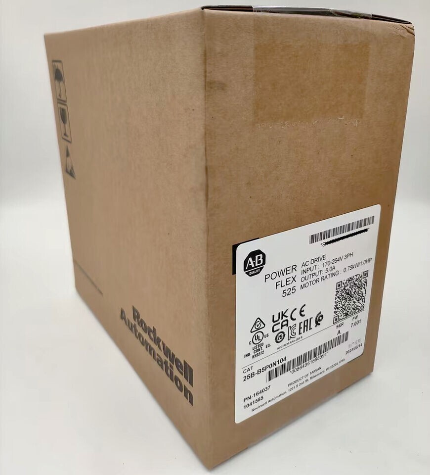 New AB 25B-B8P0N104 PowerFlex 525 Drive 1.5kW 2.0Hp 25B-B8P0N104 US Free Tax