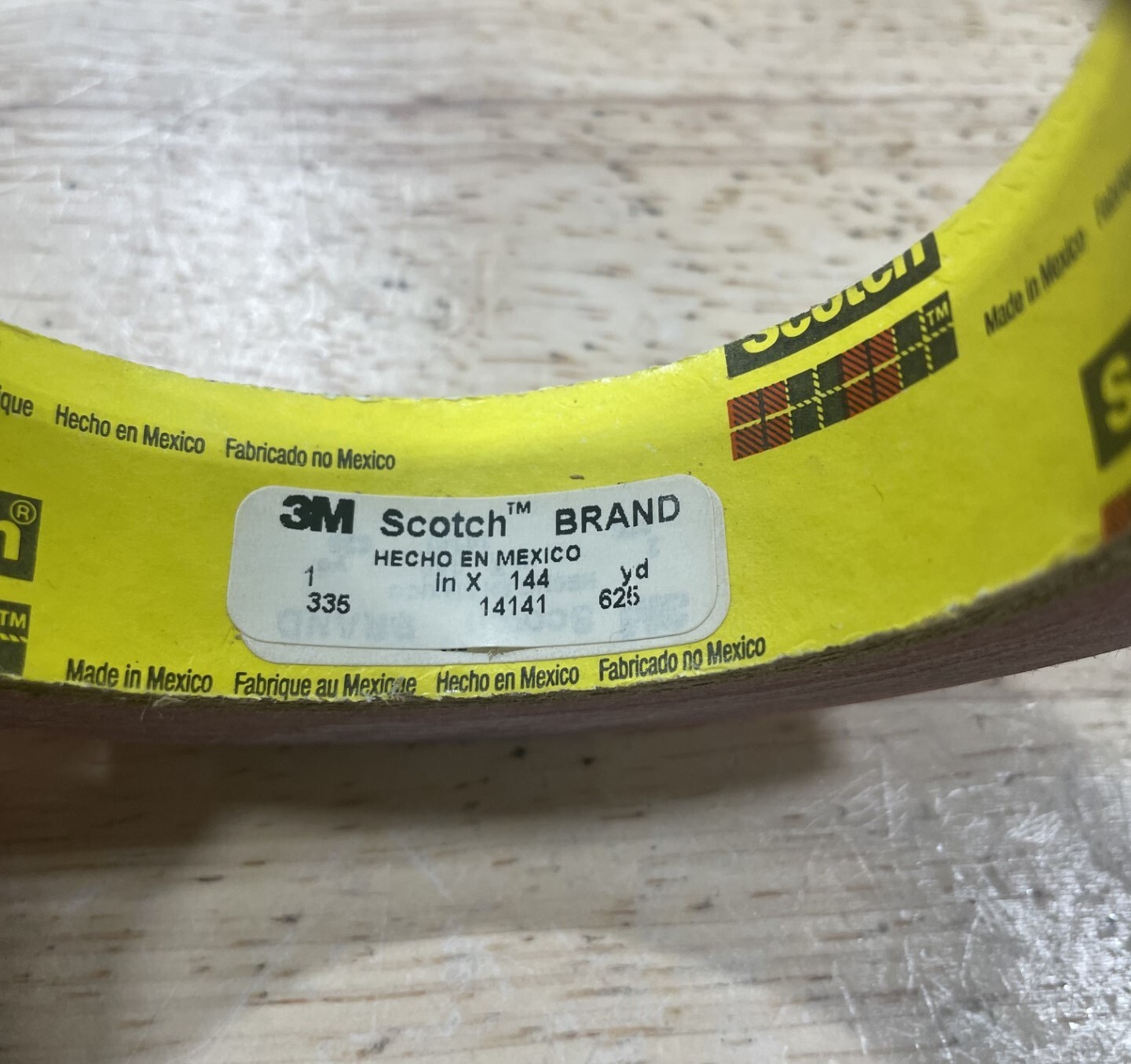 3M 335 Polyester Protective Tape, Pink, 1 in x 144 yd, 1.6 mil (00021200144547)